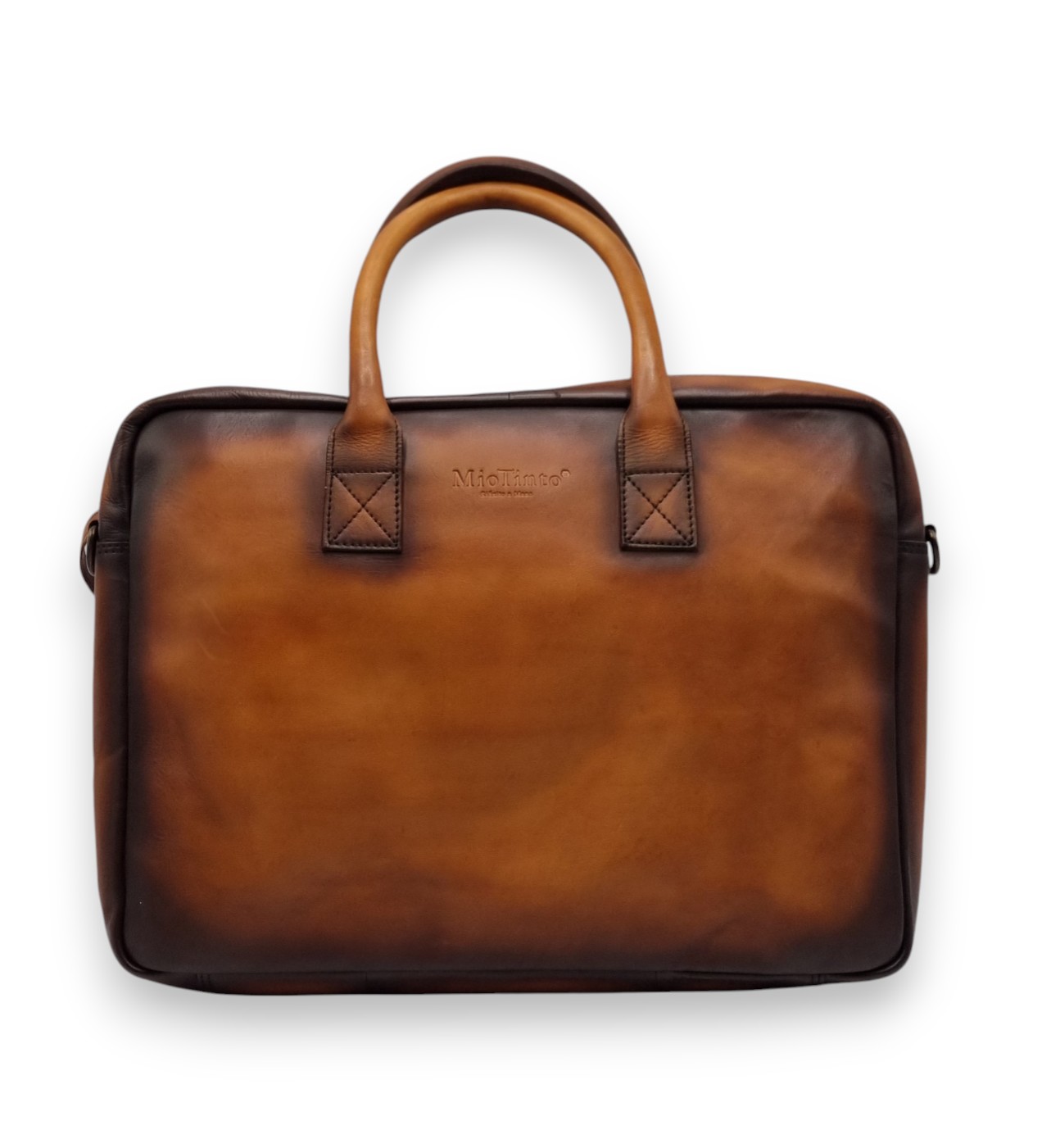 Laptoptas Firenze Cognac - Firenze cognac voorkant 1 - FIR - Cognac